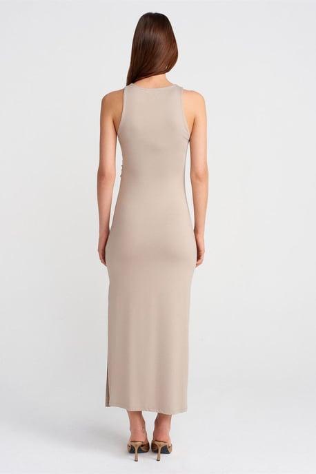 Ärmelloses Bodycon-Maxikleid mit Schlitz - Image 2