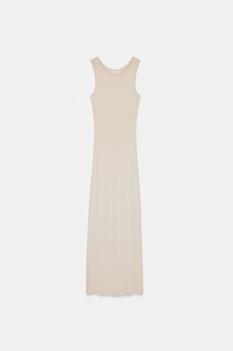 Rippoptik Ärmelloses Bodycon-Maxikleid - Image 5