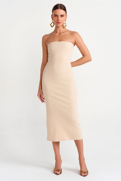 Hüftengrad Midi-Kleid ohne Träger - Image 1