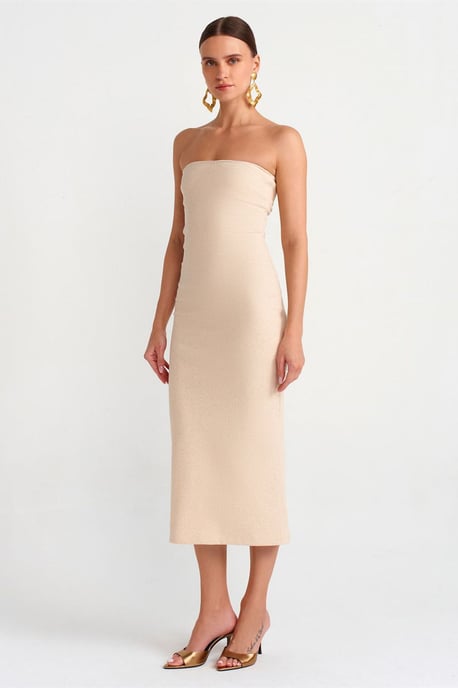 Hüftengrad Midi-Kleid ohne Träger - Image 3