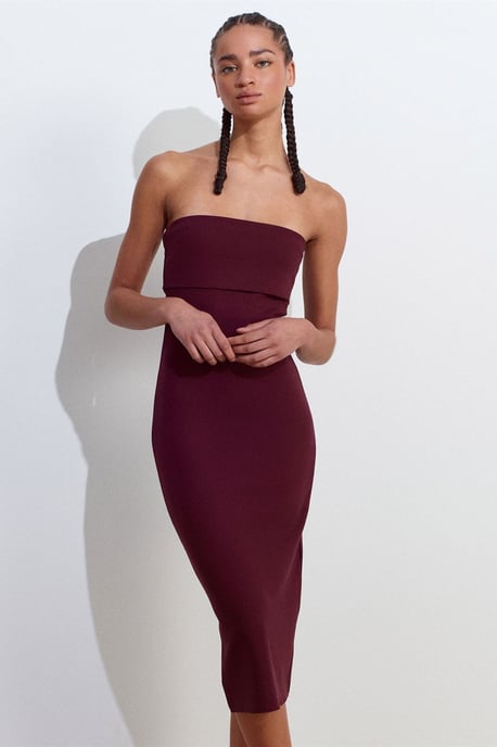 Trägerloses Bodycon-Midi-Kleid - Image 3