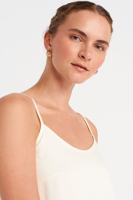 Ärmelloses Midi-Underkleid mit Rüschendetail - Image 3