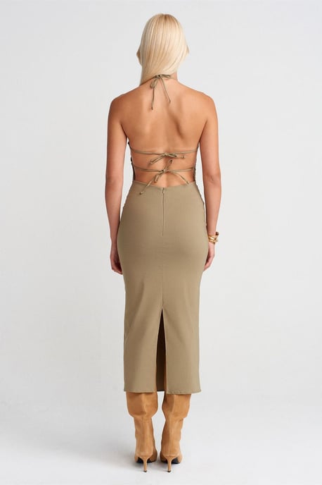 Halterneck Bodycon Midikleid - Image 2