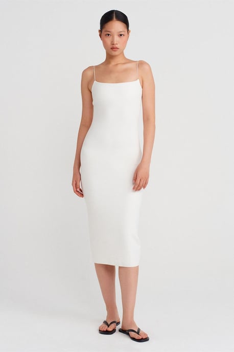 Ärmelloses Bodycon-Midi-Kleid mit Ausschnitt-Detail - Image 1