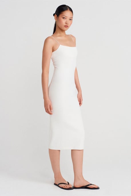 Ärmelloses Bodycon-Midi-Kleid mit Ausschnitt-Detail - Image 3