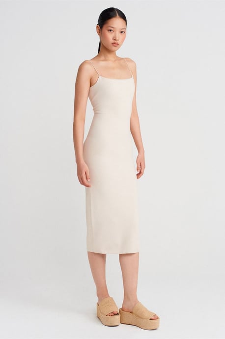 Ärmelloses Bodycon-Midi-Kleid mit Ausschnitt-Detail - Image 1
