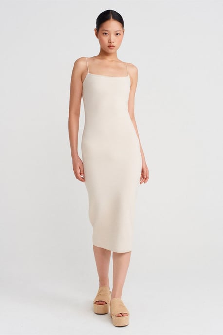 Ärmelloses Bodycon-Midi-Kleid mit Ausschnitt-Detail - Image 3