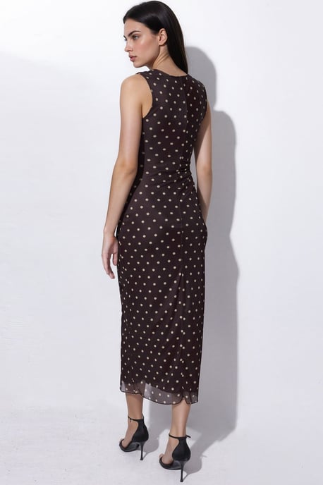 Punkte-Midi-Tüllkleid mit Rundhalsausschnitt - Image 3