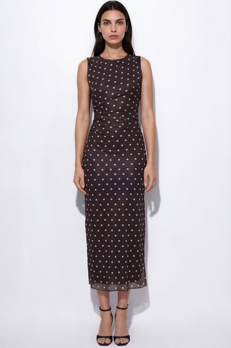 Punkte-Midi-Tüllkleid mit Rundhalsausschnitt - Image 6