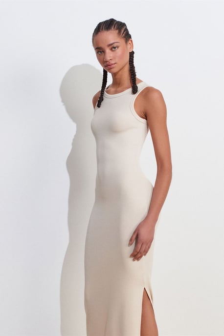 Ärmelloses Bodycon-Midikleid mit Schlitz - Image 5