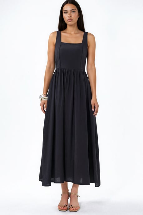 Kombinierbares Midi-Kleid mit quadratischem Kragen - Image 4