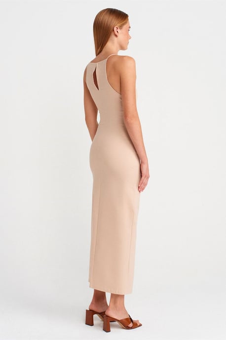 Bodycon Halter-Midi-Kleid mit Schlitz - Image 2