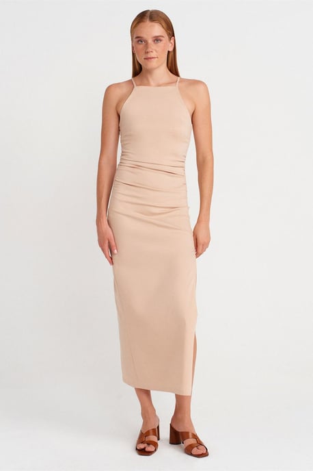 Bodycon Halter-Midi-Kleid mit Schlitz - Image 4