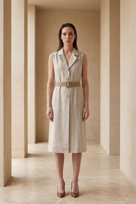 Ärmelloses Midi-Hemdkleid - Image 5