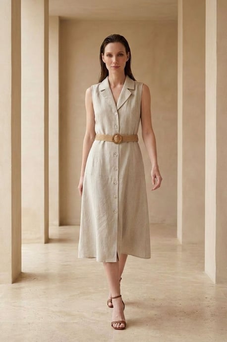 Ärmelloses Midi-Hemdkleid - Image 6