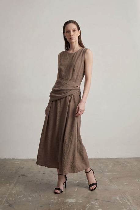 Ärmelloses A-Linien-Midi-Kleid - Image 3