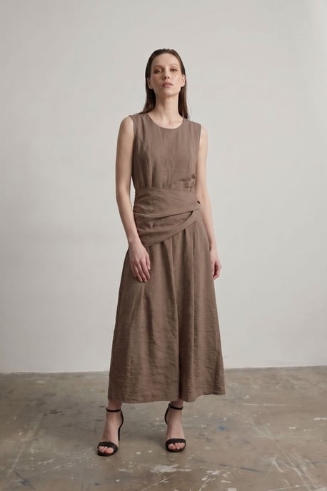 Ärmelloses A-Linien-Midi-Kleid - Image 4