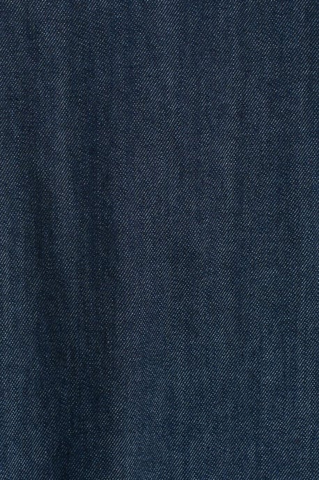 Baumwoll-Denim Midi A-Linie Kleid - Image 4