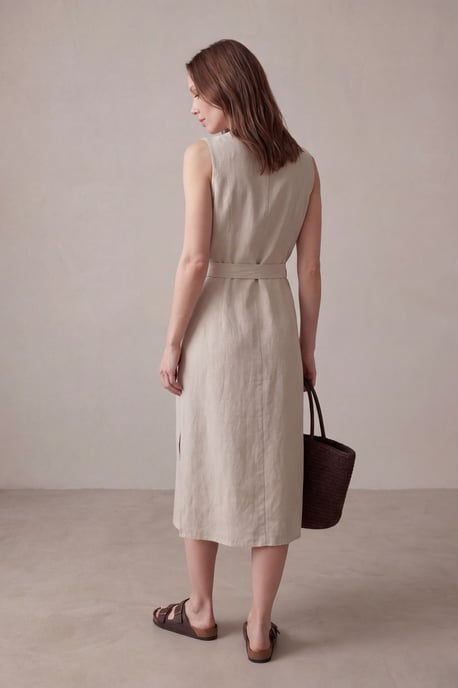 Damen Baumwoll-Popeline Midi Hemdkleid - Image 6