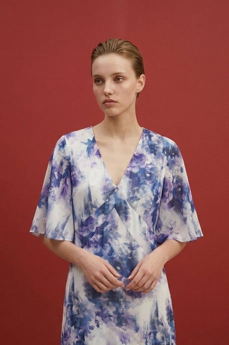 Abstraktes Print-Midi-Kleid - Image 2