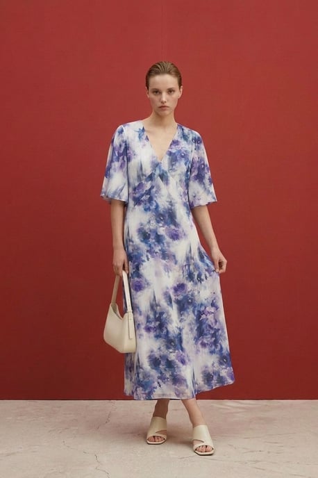 Abstraktes Print-Midi-Kleid - Image 6