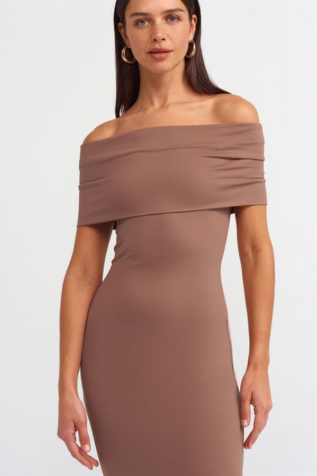 Schulterfreies Bodycon-Midi-Kleid - Image 3