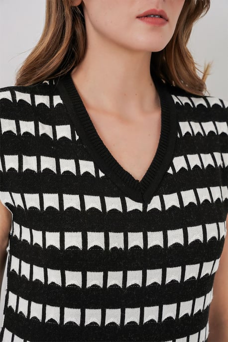 Musterstrick Midi Kleid - Image 4