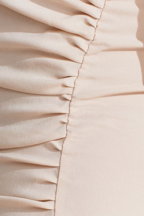 Trägerloses Bodycon-Midi-Kleid mit Schlitz - Image 4