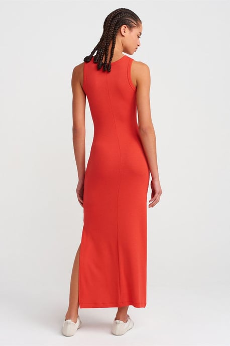 Ärmelloses Bodycon-Midi-Kleid mit Schlitz - Image 2