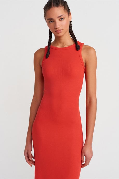 Ärmelloses Bodycon-Midi-Kleid mit Schlitz - Image 3