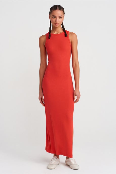 Ärmelloses Bodycon-Midi-Kleid mit Schlitz - Image 4