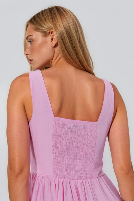 Kombinierbares Midi-Kleid mit quadratischem Kragen - Image 4