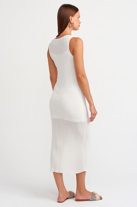 Rippstrick ärmelloses Bodycon-Midikleid - Image 2