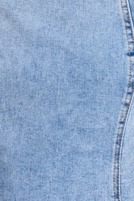 Figurbetontes Midi-Denimkleid mit quadratischem Ausschnitt - Image 4