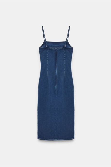 Damen ärmelloses Bodycon Midi Jeanskleid - Image 6