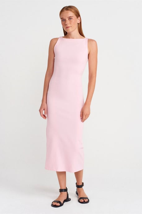 Ärmelloses Midi Bodycon Kleid mit Schlitz - Image 4