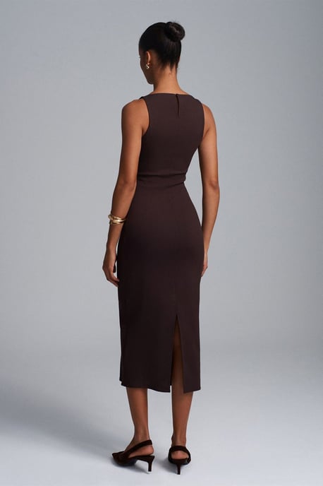 Ärmelloses Midi Bodycon Kleid mit Schlitz - Image 2