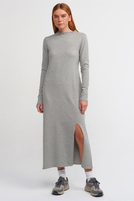 Rippstrick-Turtleneck Midi-Kleid - Image 3
