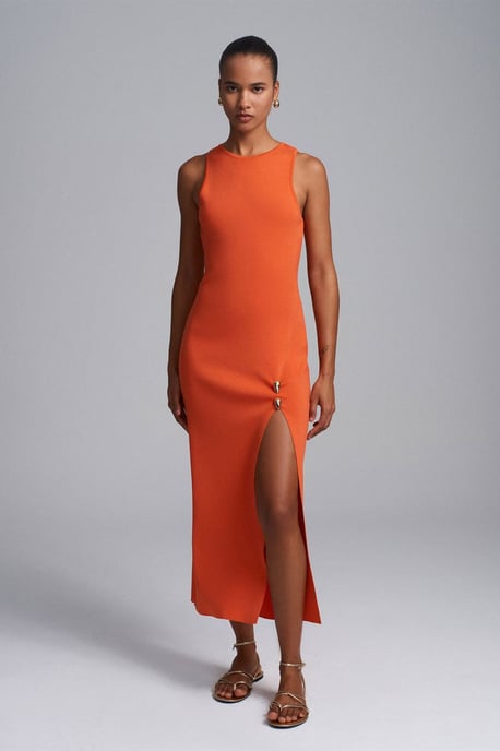 Ärmelloses Rippstrick-Midikleid in Bodycon-Form - Image 3