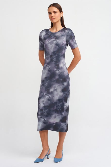 Tie-Dye Bodycon Midi-Kleid - Image 1