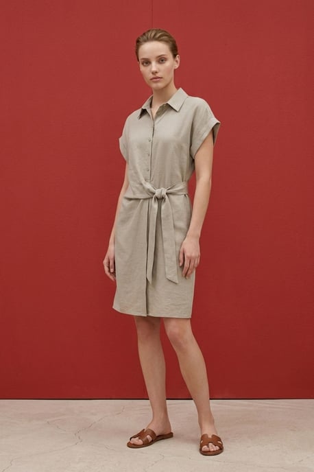 Baumwoll-Popeline Mini-Hemdkleid - Image 2