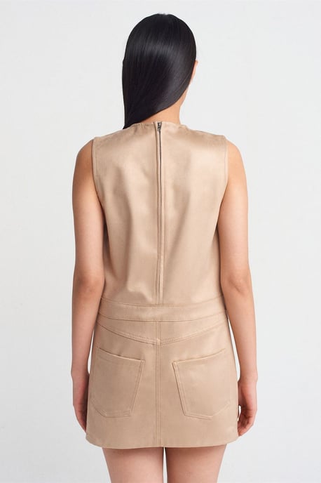 Ärmelloses Kunstleder-Minikleid - Image 2