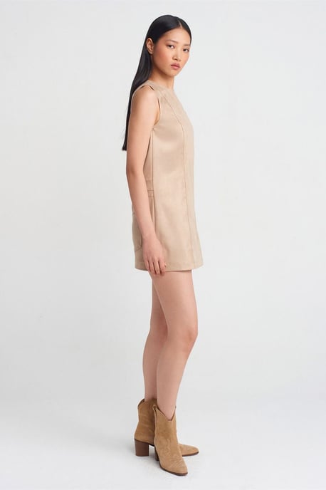 Ärmelloses Kunstleder-Minikleid - Image 3