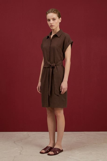 Baumwoll-Popeline Mini-Hemdkleid - Image 3