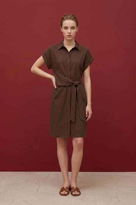Baumwoll-Popeline Mini-Hemdkleid - Image 5