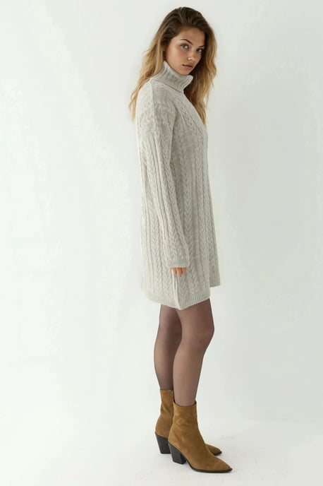 Strickkleid mit Kabelmuster - Image 5