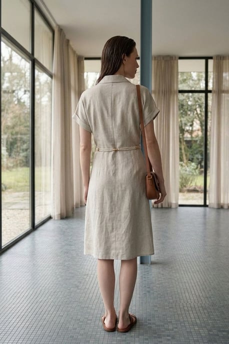Baumwoll-Popeline Mini-Hemdblusenkleid - Image 5