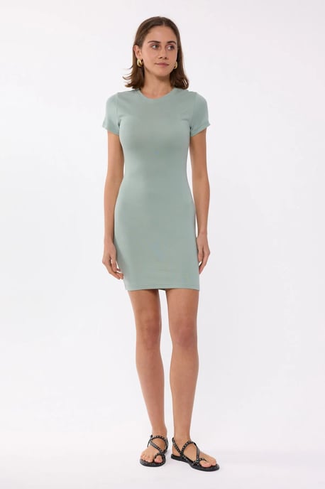 Körperbetontes Mini-Kleid mit rundem Ausschnitt - Image 3