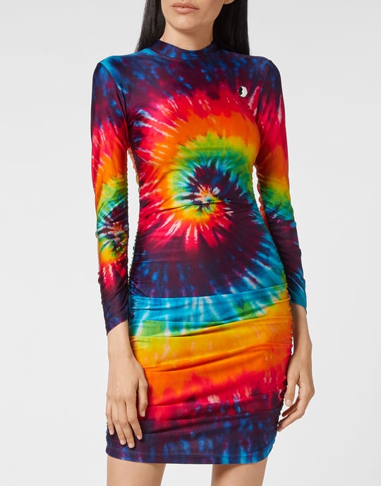 Philipp Plein Kurzes Kleid mit Tie-Dye-Muster - Mehrfarbig - Image 2