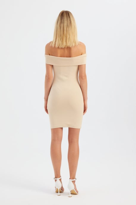 Schulterfreies Mini Bodycon Kleid - Image 4